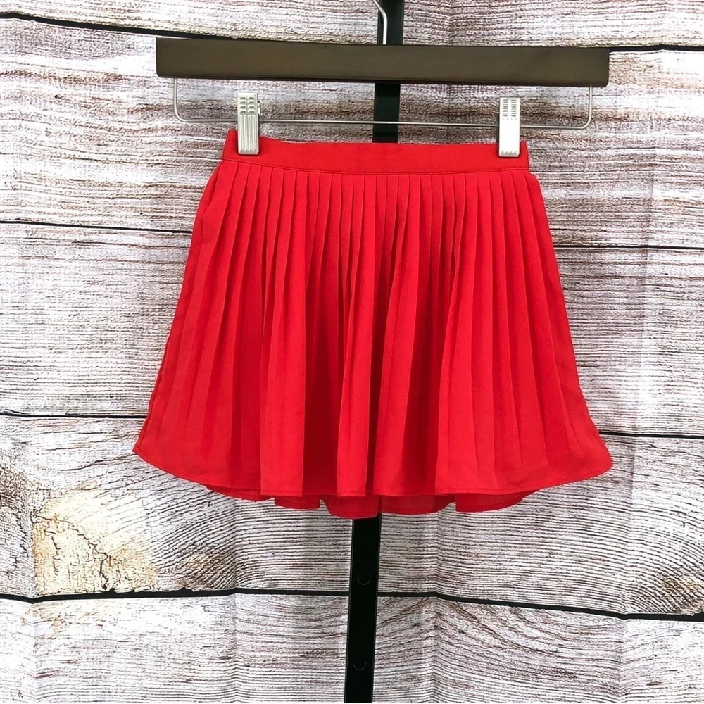 Janie & Jack Red Fan Pleated Skirt Size 3T